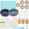 WEBEEDY 21Pcs Kintsugi Reparatur Kit Japanische Keramik Gold Reparatur Kit für Anfänger,Reparieren Sie Ihre gebrochene Keramik Glas mit Kintsugi Reparatur Kit Japanische Art Geschenk Kintsugi Handwerk