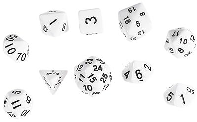 UPKOCH 10 Stück Acryl Mehrseitige Spielwürfel mit Klarer Zahlenanzeige und Leichtem Design Vielseitig für Brettspiele und Partys zu Hause Geeignet