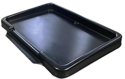 Harilla Golfball-Tablett-Halter-Box, schwarz, liefert Golfball-Behälter für Outdoor-Sportarten, Chipping, die meisten Schlagmatten, Indoor-Golfschaukel