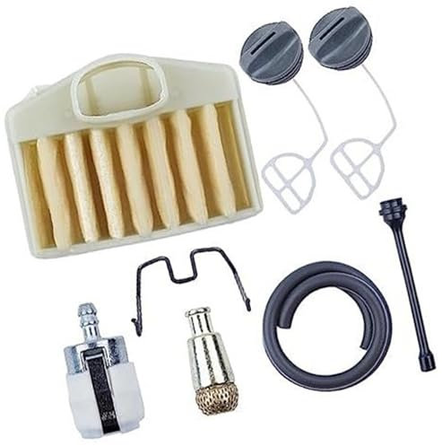 Pizgear Filtro dell'aria W Kit tappo olio combustibile, for Husqvarna, 365 362 372 371 537215202 Tappo serbatoio carburante motosega