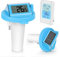 PATEMZON Termómetro Piscina Solar, Thermomètre Piscine Connecté, Thermometre Piscine Sans Fil Flottante avec Récepteur Radio LCD, Accessoire Piscine pour Aquarium, Étang à Poissons