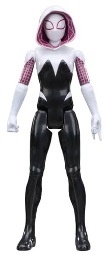 Marvel Spider-Man Titan Serie Ghost-Spider Action-Figur (Skala 30 cm), Superhelden-Spielzeug für Kinder ab 4 Jahren, Black, White, Pink