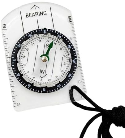Mini Compass - Acryl -Überlebensausrüstung Compass, tragbares Outdoor -Navigationstool, einfache Lesendressnummern, leichtes tragbares Design, Wandergeräte für Rucksackungen, Camping und Jagd