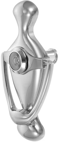 Lurrose Zinc Alloy Door Knocker with Peephole Viewer for Front Doors Featuring Wide Angle Optical Security for Home Entrances
