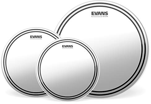 Evans EC2S Clear Rock Pack 25,4 cm, 30,5 cm, 40,6 cm, 35,6 cm HD Dry Snare Teig, Transparent