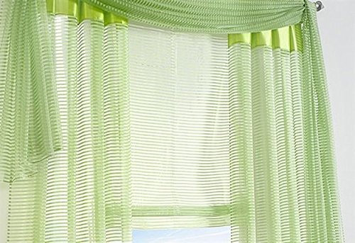 Raffrollo (HxB) 170 x 060cm GRÜN transparenter Stoff Querstreifen Gardinenband Klettband waschbar, 714605-2