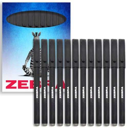 Zebra - ZGE Gel Ink Stick Pen - 0.7mm - Matte Barrel - Black - Pack of 12