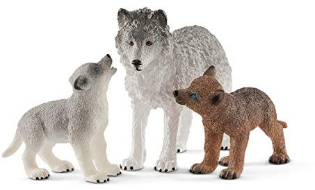 Schleich Maman Loup avec louveteaux