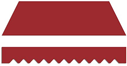 Home & Trends Tessuto di Ricambio per Tende da Sole, Varie frazioni, Dimensioni 4 x 3 m, Tessuto per Tende con Volant, Cucito con Bordeux