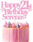 EDSG Personalised Happy Birthday Cake Topper Custom Party Decoration with Any Name Any Age Multicolour Glitter Cake Topper 13th 16th 18th 21st 30th 50th 60th 80th Hand Finished in UK (Baby Pink)