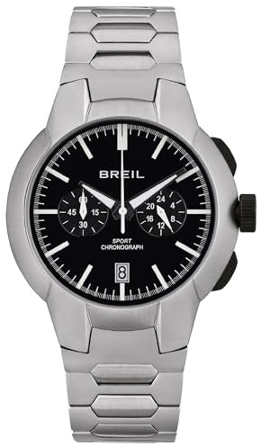 Breil Uhr Herren, Armband aus Stahl, Gehäusedurchmesser 45 cm | Sammlung NEW ONE SPORT, Uhrwerk Quartz Analog, Wasserbeständig bis 100 Meter, Schmuck als Geschenkidee Herren