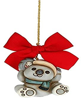 THUN - Addobbo per Albero di Natale Koala - Decorazioni Natale Casa - Formato Grande - Ceramica - 5,2 x 5,2 x 6,5 h cm