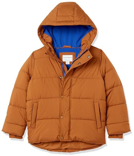Amazon Essentials Piumino Pesante con Cappuccio Bambini e Ragazzi, Marrone Chiaro, 3 Anni