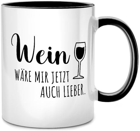 Seness Wein wäre mir jetzt auch lieber Tasse mit Spruch lustig, Kaffeetasse Witzige Alkohol Geschenke für Frauen, Aperol Geschenk Kollegin, Abschiedsgeschenk Kollegen Jobwechsel, beste Freundin