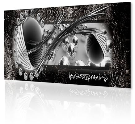 decomonkey Bilder Abstrakt 150x50 cm 1 Teilig Leinwandbilder Bild auf Leinwand Vlies Wandbild Kunstdruck Wanddeko Wand Wohnzimmer Wanddekoration Deko Ornament Kugel