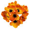 Rikyo Künstliche Mohnblumen 28 cm, Blumen zur Dekoration für den Außenbereich für Küche, Tisch, Tischdekoration, Vase, Heimdeko, Hochzeit, Blumenhintergrund, Bogenwand (orange), 10 Stück