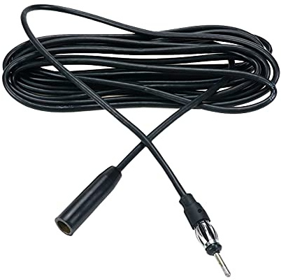 Modengzhe 32Ft Length Car Radio Antenna Extension Cable DIN Male Plug to Female Socket Coaxial Cable for Car AM FM Media Receiver Player