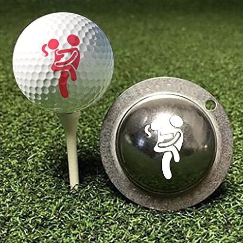 GUOZHI Tin Cup Golf Ball Marker Stencil, Tin Cup Golf Ball Custom Marker Alignment Tool Models Personalized Golf Ball Markers for Men or Women (D)