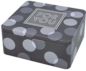 Birkmann, Colour Kitchen, Geschenkbox 'For you', vielseitig einsetzbar, Weißblech, eckig, grau, 21 x 19 cm, Höhe 9 cm, 439924