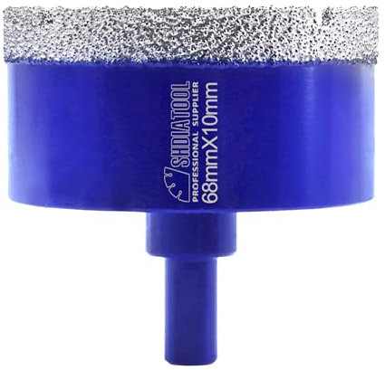 SHDIATOOL Forets Diamant 68mm Scie Cloche à Tige Triangulaire pour Porcelaine Céramique Carrelage Granit Marbre