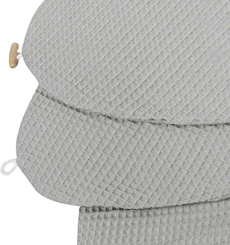HOBEA-Germany Stillkissen XXL Lagerungskissen Schwangerschaftskissen Seitenschläferkissen groß (Waffelmuster grau, Bezug für Stillkissen)