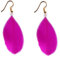 Shocking Pink Feather Earrings - Handmade
