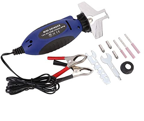 Elektrisches Kettensägen-Schärf-Set, Sägekettenschärfgerät，Kettensägen-Schärfwerkzeug-Set 12 V Mini-Kettensägen-Schärfgerät Elektrische Kettenschleifmaschine Kettensägen-Feilenschleifer