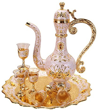 Grand Ensemble de vin Russe Verre européen métal Grand Verre à vin flasque Ensemble Haut de Gamme Ornements ménagers