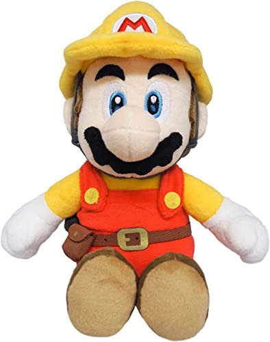 Nintendo Super Mario Maker 2 Plüschfigur 25cm - Offiziell Lizenzierte Kuscheltier für Kinder und Sammler - Weicher Plüsch Spielzeug - Hochwertige Verarbeitung