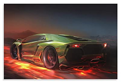 Supercar Poster für Lamborghini Aventador Rennauto Poster Dekorative Malerei Leinwand Wandposter und Kunstbild Druck Moderne Familie Schlafzimmer Dekor Poster