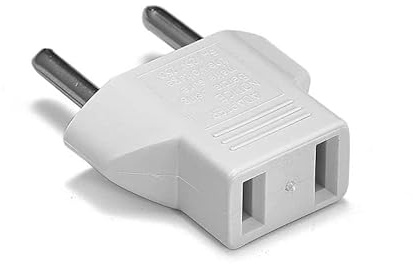 CABLEPELADO Adapter US-Stecker auf EU-Stecker, amerikanischer auf europäischer Steckdose, Reisestecker, 6 A, 125 V, 10 A, 250 V, Weiß, 1 Stück