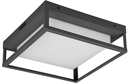 Trio Leuchten LED Außen Deckenleuchte Witham 677860142, Metall Anthrazit, Kunststoff weiß, inkl. 10.5 Watt LED, Lichtfarbe einstellbar
