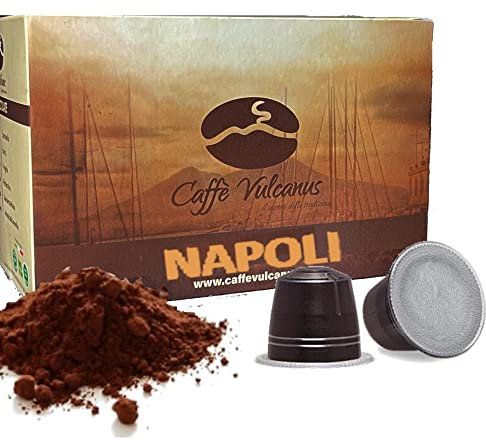 Caffè Vulcanus - 100 capsules de café mélange Napoli - Capsules compatibles avec Nespresso
