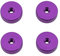 TAODAN 4 tuercas moleteadas planas M4 x 13 mm x 4 mm, tuercas de ajuste de aleación de aluminio, color morado