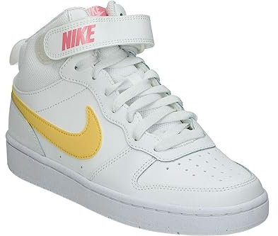 Nike Court Borough Mid 2 (GS) Scarpe Casual Ragazzi CD7782-010, Summit Bianco/Topazio Oro, 5.5 Big Kid