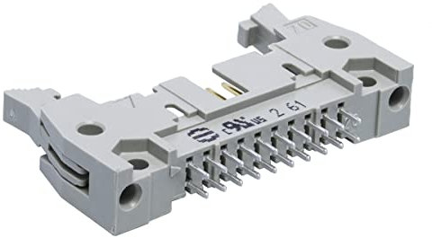 Harting SEK 18 Leiterplatten-Stiftleiste gerade, 20-polig / 2-reihig, Raster 2.54mm, Kabel-Platine,