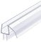 FQMYLTYN Frameless Shower Door Bottom Seal for 5/16 and 3/8 Glass Doors, 70cm/27.6 Seal Strip with Drip Rail, Stop Shower Leaks and Create a Water Barrier, Clear Vinyl (Size : 10mm/3/8)