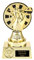 eberin · Dart Pokal · Dartturnier · Dart-WM · Wanderpokal · Dartscheibe mit Dartpfeile gold/schwarz · Kneipe · Pokal mit Wunschgravur · stabiler Kunststoffpokal gold · Größe 16,5 cm