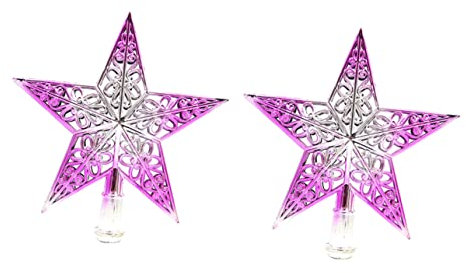 OFFSCH Weihnachtsbaumstern Topper 3 Stück 20cm 3D Hohlstern Weihnachtsbaumspitze Gradient Ornamente Weihnachtsdekoration für Baumspitze und Zuhause Vielseitig Einsetzbar