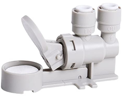 ARTGOS Wasserfiltersystem Wasseraufbereiter Anti-Leckage Automatischer Schutz 1/4 3/8 Quick Connect RO Umkehrosmose Küchenwasseraufbereiter Teile (Color : Bare Metal)