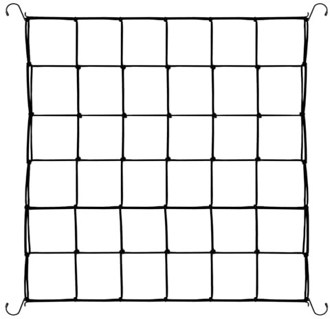 Scrog Netz Pflanzennetz Elastische Ranknetz Rankhilfen für Kletterpflanzen Pflanze Unterstützung Netz Grow Netz mit 4 Haken,Garten Netz Pflanzen Netz für Gemüse Früchte Blumen 60 x 60 cm