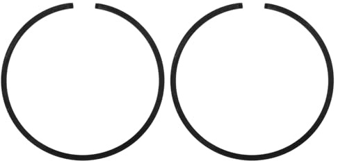 M METERXITY 2er-Pack Kolbenring Set 45mm x 1,2mm Standard Kolbenring Kolbenringe Elektrosäge Ersatz für Kettensägen Ersatzteile [Schwarz]