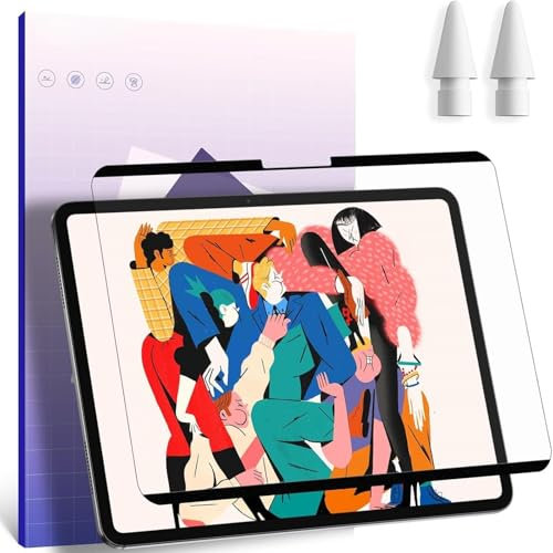 IPROKKO 2 Stück Magnetischer Papier Schutzfolie Kompatibel mit iPad Pro 11 (2022,2021,2020,2018) & iPad Air 5 (2022) & iPad Air 4 Generation 10,9 Zoll Matte Papierfolie Screen Protector Displayschutz