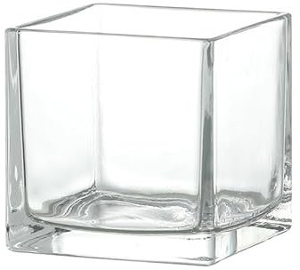 LUZZILE Vase en céramique Pot carré Pot de Fleurs hydroponique carré Vase Transparent en Verre Ornements Vase