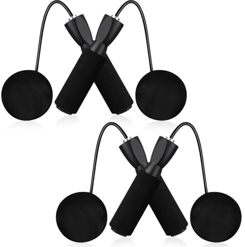 RETON 2Pack Ropeless Jump Rope, Weighted Jump Rope for Exercise Training Fitness, Cordless Skipping Ropes for Adults with Foam Handles, Weighted Skipping Rope for Men Women Kids