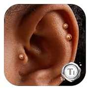 Adramata 16G Helix Piercing Titan Labret Piercing Ohr 6/8/10MM | 3 Stück G23 Titan Tragus Piercings, Innengewinde, Hypoallergen Lippenpiercing Knorpel Conch Ohrringe, Gold/Silber/Roségold