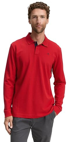 TOM TAILOR Herren 1043278 Poloshirt, 12830-Samba Red, L