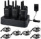 Retevis RT668B Walkie Talkies, with Six-Way Charger, PMR446 2 Way Radio, 16 Channels, USB-C, Rechargeable, for Security, Restaurant, Warehouse (Black, 6Pcs)