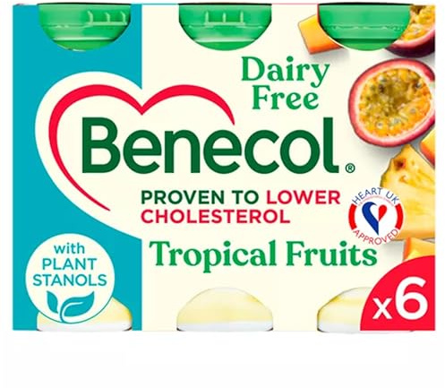 Katsy Style Dairy-Free Tropical Fruits Yogurt Drink, 6 x 65.5g – Plant-Based Soya Drink with Natural Ingredients, Low in Saturated Fat