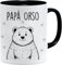 Jungle Mug Fête des pères | Tasse Ours drôle | Idée cadeau pour homme | Tasse d'anniversaire père | Cadeaux de fête des pères spéciaux | Petit déjeuner amoureux du café